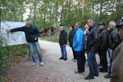 Bm Zwick erlutert den St.Gallener Klosterplan